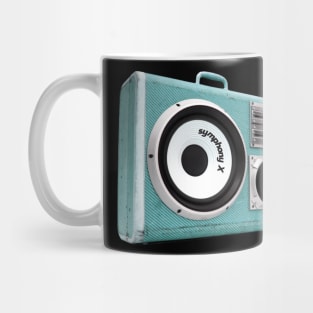 a radio with symphony x sticker Mug